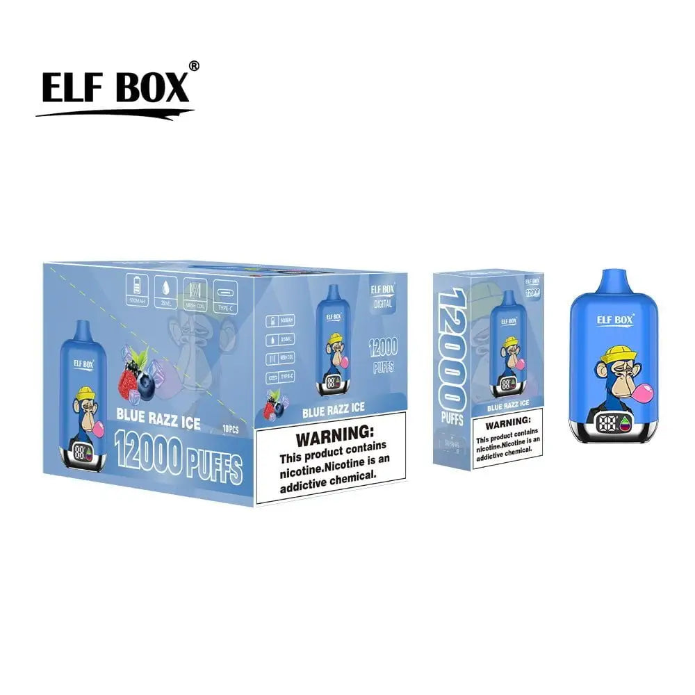 ELF Box Digital 12000 Puffs - Blue Razz Ice (Box of 10)