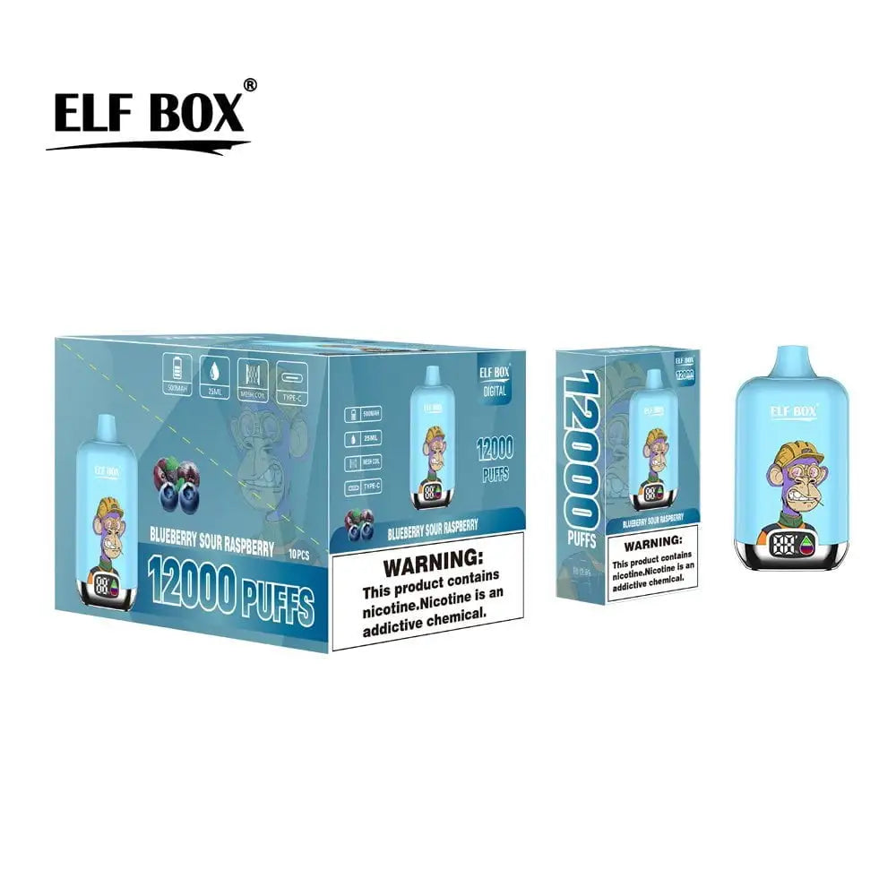 ELF Box Digital 12000 Puffs - Blueberry Sour Raspberry