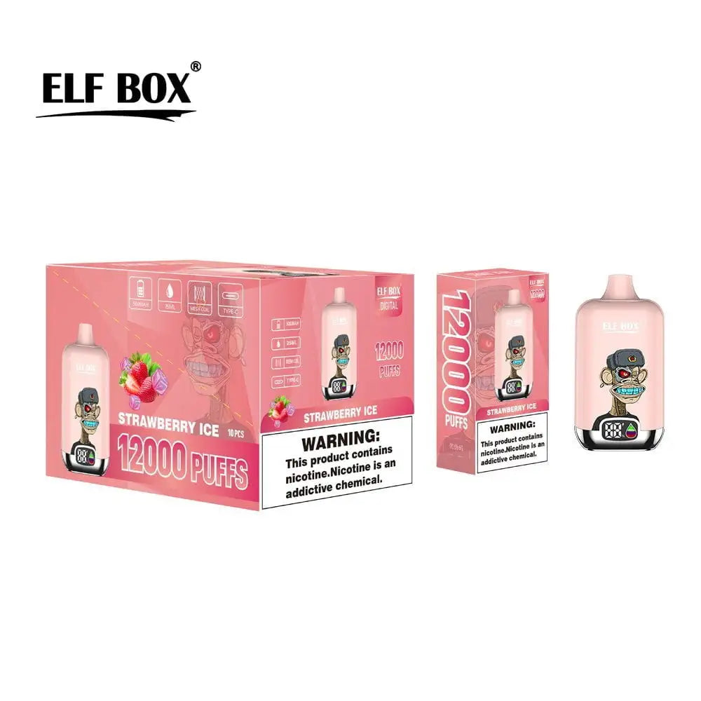 ELF Box Digital 12000 Puffs - Strawberry Ice