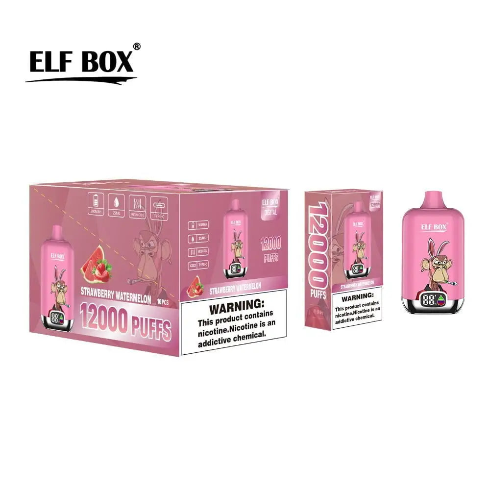 ELF Box Digital 12000 Puffs - Strawberry Watermelon (Box of 10)