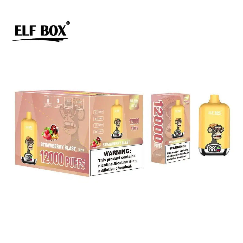 ELF Box Digital 12000 Puffs - Strawberry Blast (Box of 10)